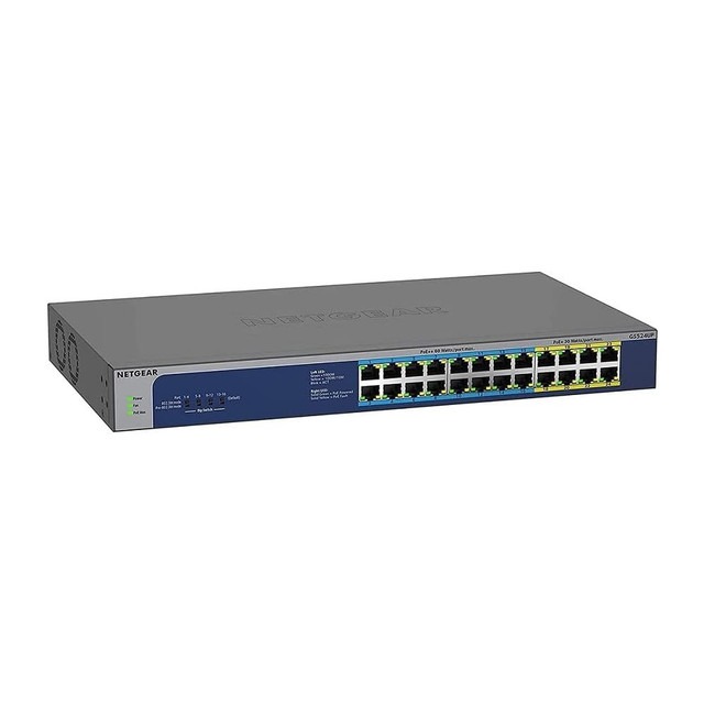 Netgear 24-Port Gigabit Ethernet + Unmanaged PoE Switch with 8 x PoE+ and 16 x Ultra60 PoE++ (480W)
