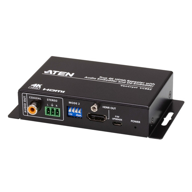 ATEN True 4K HDMI Repeater with Audio Embedder & De-Embedder