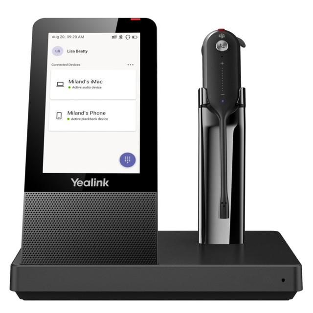 Yealink WH67 DECT Wireless Convertible Headset, With UC Workstation