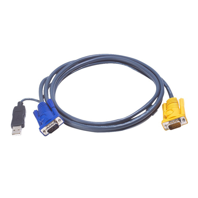 ATEN 6M USB KVM Cable with 3 in 1 SPHD and Built-In PS/2 to USB Converter