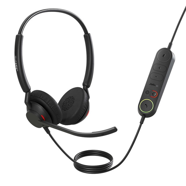 Jabra Engage 40 Stereo UC w/ Inline Link, Wired USB Headset, USB-C/A (Black)