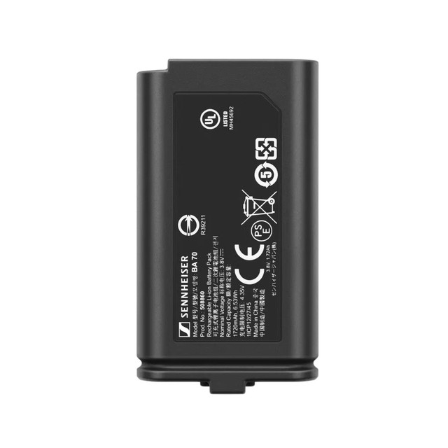 Sennheiser BA 70 Lithium Ion Rechargeable Battery Pack for EW-D SK or EW-D SKM-S transmitter