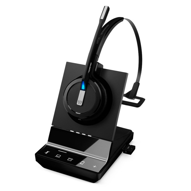 EPOS Sennheiser Impact SDW 5016, Convertible Wireless DECT Headset, Triple Connectivity - Deskphone, Computer, Mobile, With Base Station