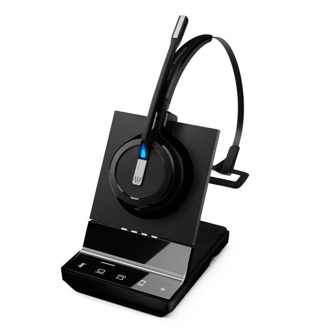 EPOS Sennheiser Impact SDW 5015, Convertible Wireless DECT Headset, Dual Connectivity - Deskphone, Computer, With Base Station