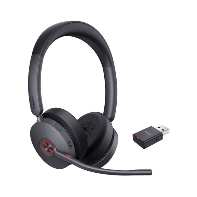 Yealink WH68 Hybrid Dual, Wireless DECT and Bluetooth Headset, UC, USB-C/A