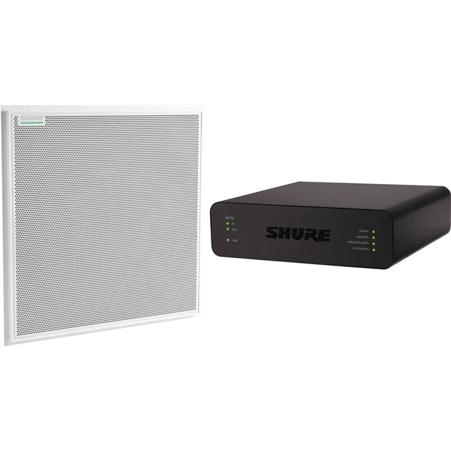 Shure MXA902 Microflex Advance Ceiling Array Microphone/Loudspeaker 60cm (White) & ANIUSB-MATRIX Audio Conferencing Kit