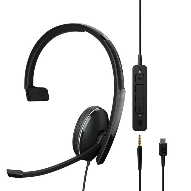 EPOS Sennheiser Adapt 135T USB-C II Mono Wired Headset, MS Teams, USB-C, 3.5mm