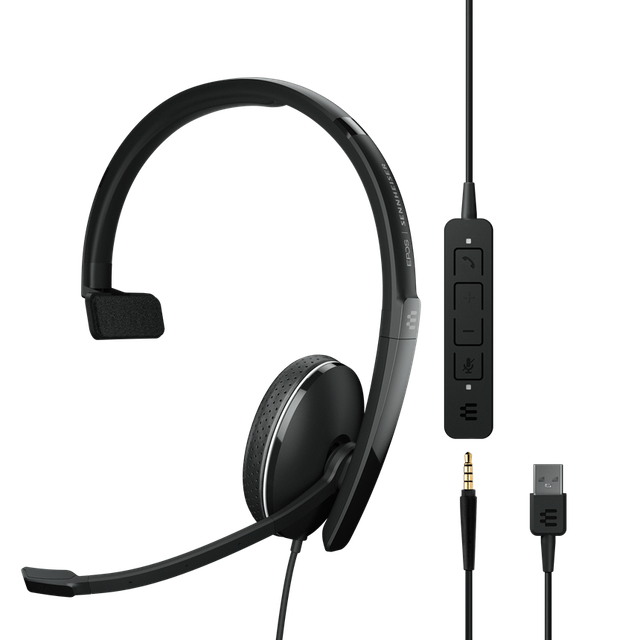 EPOS Sennheiser Adapt 135 USB-A II Mono Wired Headset, USB-A, 3.5mm