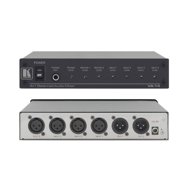 Kramer VA-14 4–Channel Balanced Audio Mixer