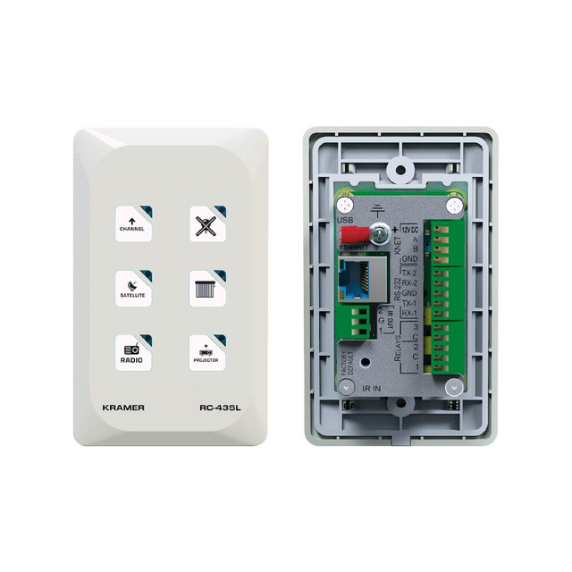 Kramer RC-43SL 6–Button Touch–Sensitive Ethernet Control Keypad