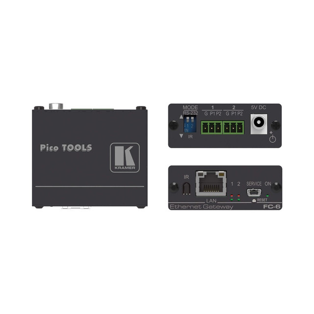 Kramer FC-6 2–Port Multi–Function Serial/IR Control Gateway