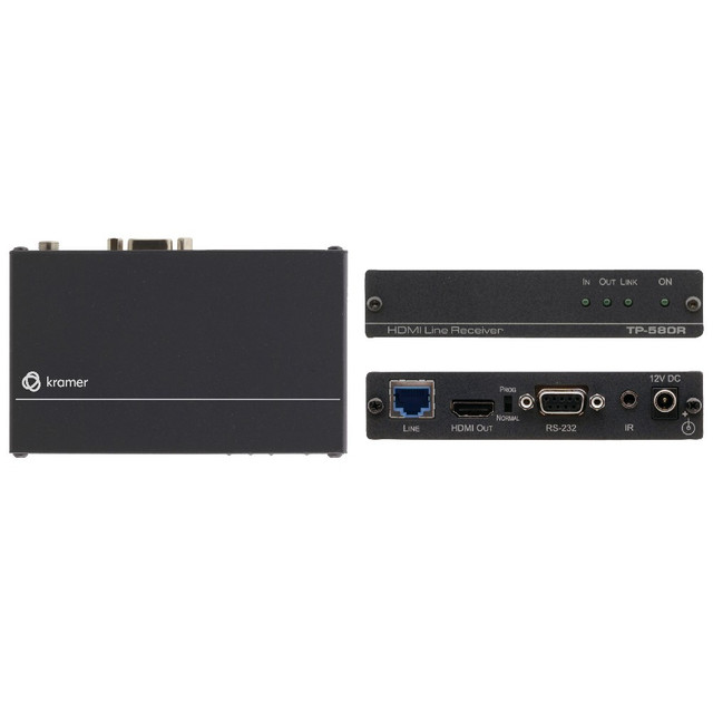 Kramer TP-580R 4K60 4:2:0 HDMI HDCP 2.2 Receiver with RS–232 & IR Over Long–Reach HDBaseT