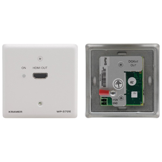 Kramer WP-572 HDMI HDCP 2.2 Wall Plate Receiver Over PoC Long–Reach DGKat (EU)