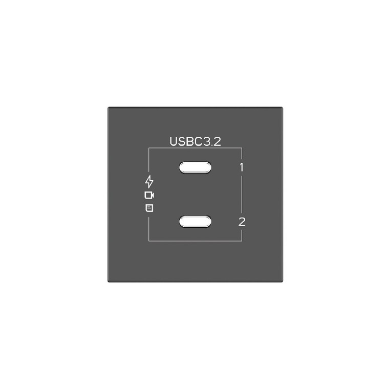 Kramer MD-2C/2CM Passive Dual USB-C Female Connector Module (Black)