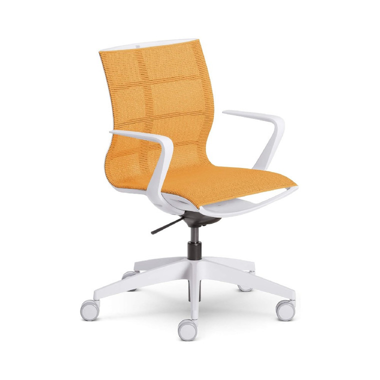 Ashton Bentley Chair-Sedus se:joy (Light Grey Frame Orange Fabric)