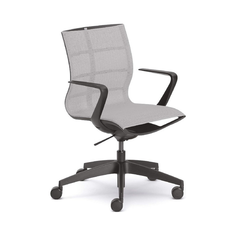 Ashton Bentley Chair-Sedus se:joy (Black Frame Light Grey Fabric)
