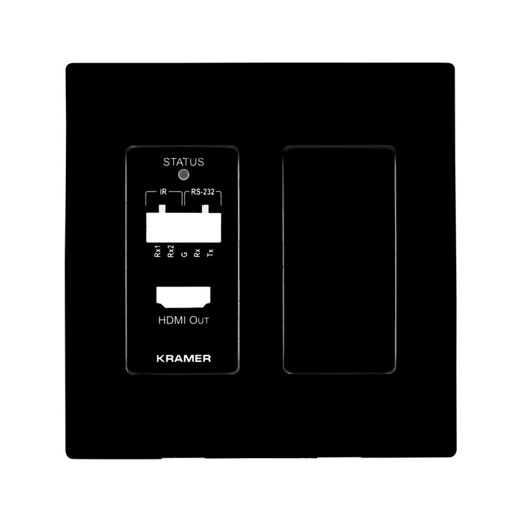 Kramer WP-789R US PANEL SET Black Frame and Faceplate Set for WP–789R Wall Plate