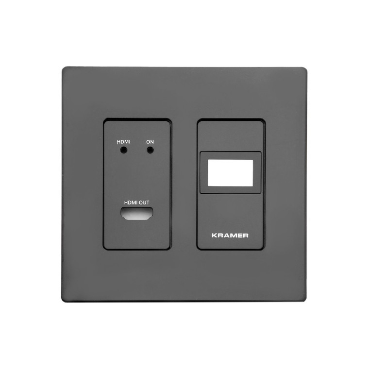 Kramer WP-DEC7 US-PANEL-SET Black Frame and Faceplate Set for KDS–DEC7 US Wall Plate
