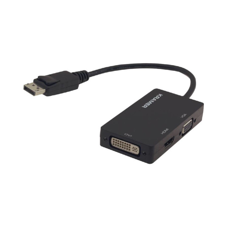 Kramer ADC-DPM/M2 DisplayPort to DVI, HDMI, or VGA Adapter Cable