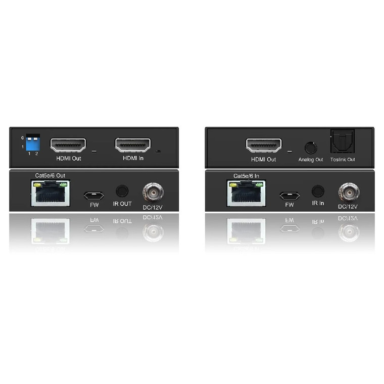 Simply AV HDMI2.0 Extender Over Cat6, HDR, 18Gbps. 70M(4K60 444), 90M(4K30/1080p); With Audio De-embedder, IR , POC, Local Loopout.