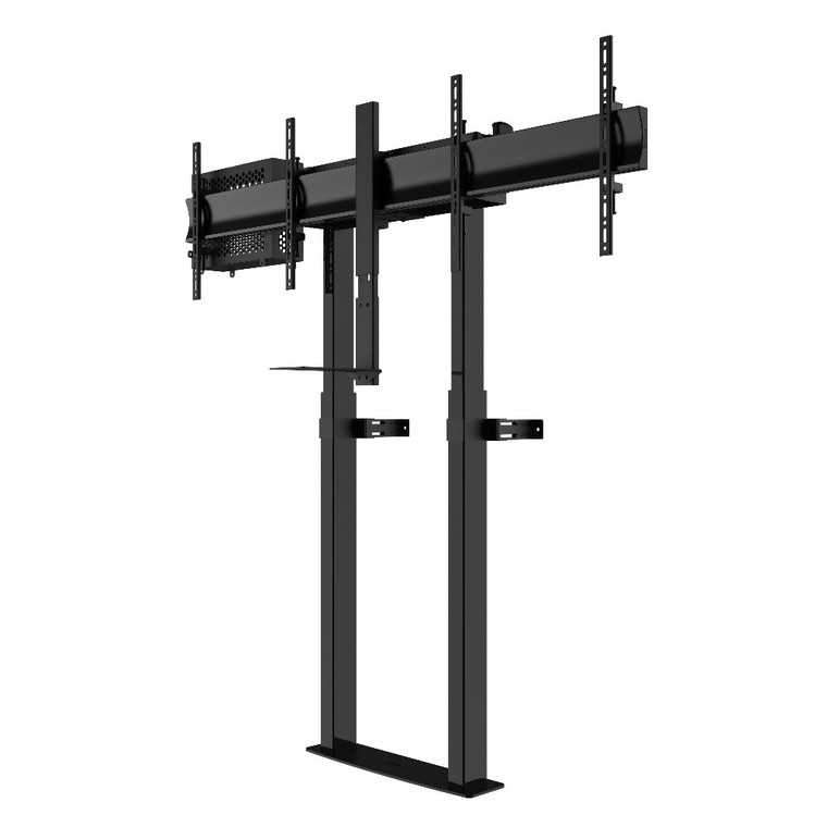 B-Tech BT8555/B Momentum Elevate Duo Motorised Twin Screen VC Floor-to-Wall Stand