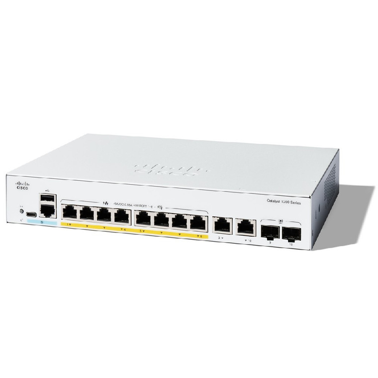 Cisco Catalyst 1200 8-Port GE Full PoE 2x1G Switch
