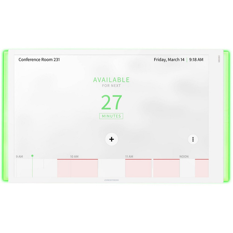 Crestron  10.1" Room Scheduling Touch Screen Smooth Includes Light Bar (White)