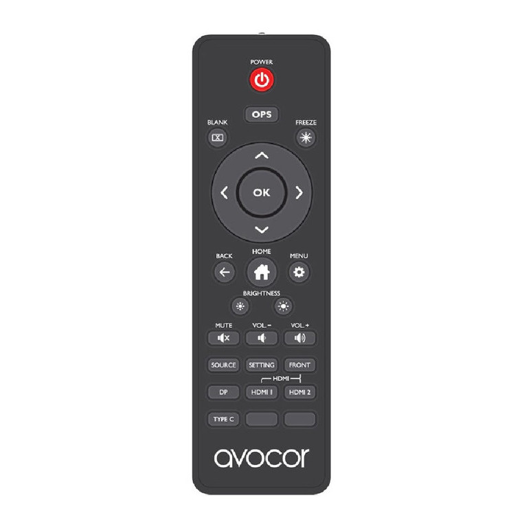 Avocor Remote for AVE-30-A and AVE-40 Series Displays