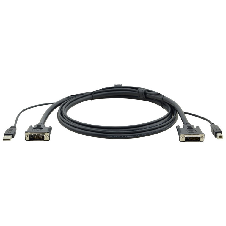 Kramer C-KVM/2-3 KVM Cable DVI-D Dual-Link and USB (A-B) (3')