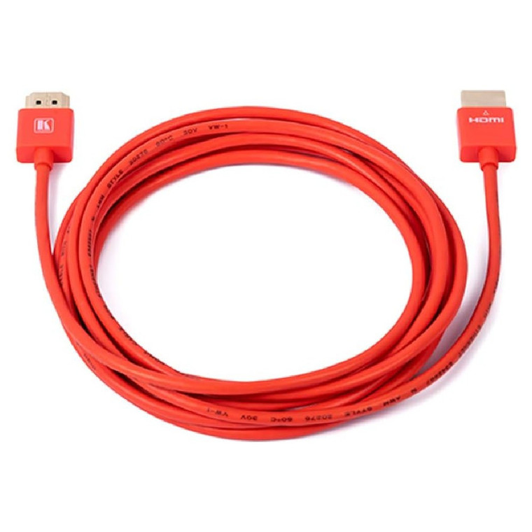 Kramer C-HM/HM/PICO/RD-6 Ultra–Slim High–Speed Red HDMI Cable with Ethernet (6')