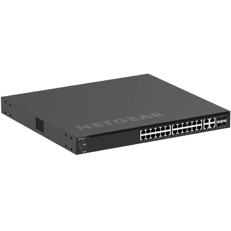 Netgear M4350 24x2.5G, 4x10G/Multi-gig PoE++ (522W base, up to 2,520W) and 4xSFP28 25G Managed Switch MSM4332