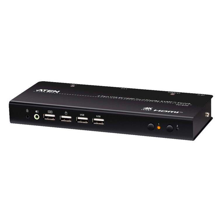 ATEN 2-Port USB 4K HDMI Dual-Display KVMP Switch (Cables Included)