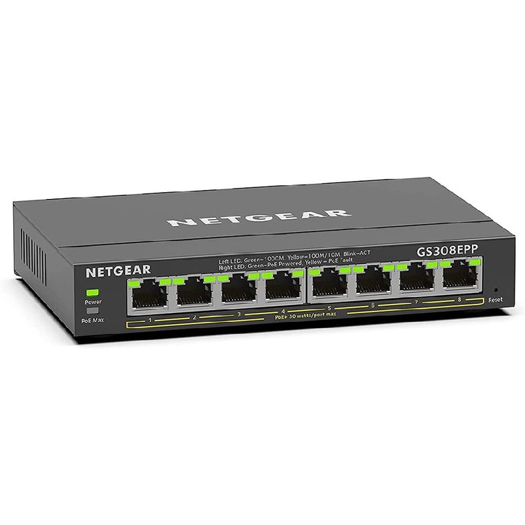 Netgear 8-Port PoE+ Gigabit Ethernet 300 Series SOHO Plus Switch (123W)