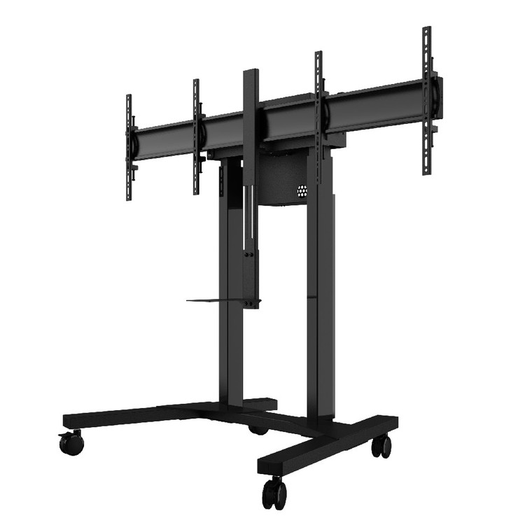 B-Tech BT8556/B Momentum E-Lift Duo XL Motorised Twin Screen VC Trolley