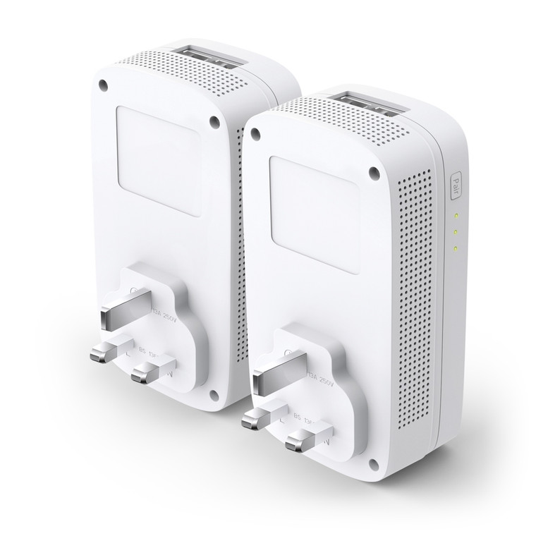 TP-Link TL-PA9020P KIT AV2000 2-Port Gigabit Passthrough Powerline Starter Kit