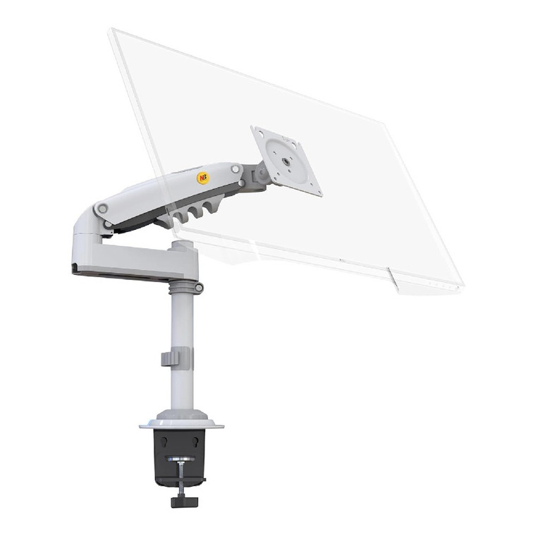 North Bayou H100 Swivel Monitor Desk Mount for 22"-35" Monitor (White)
