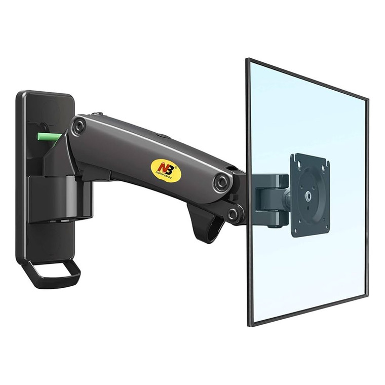 North Bayou F120 Gas Spring Wall Mount Monitor Arm – Full Motion Bracket for 17"-27" Monitor