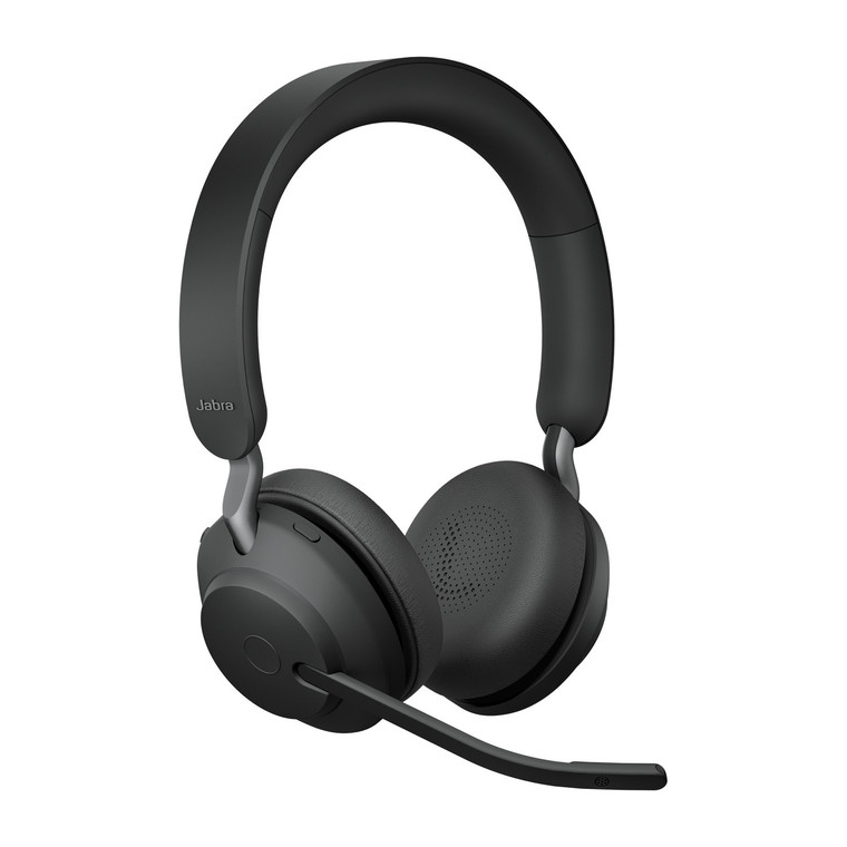 Jabra Evolve2 65 MS Stereo Office Headset, Link 380 USB-C Wireless Adapter (Black)