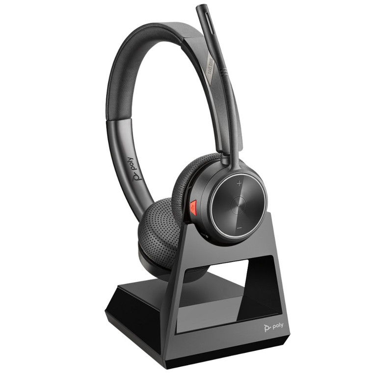 Poly Savi 7220 Office Stereo Ultra Secure Wireless DECT Headset System For Desk Phones