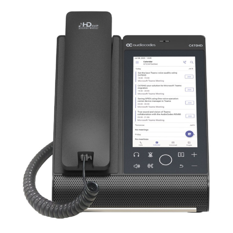 Audiocodes Teams C470HD Total Touch IP-Phone PoE GbE with Integrated BT and Dual Band Wi-Fi