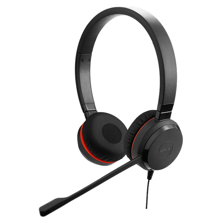 Jabra Evolve 20 SE MS Stereo Wired Headset, Leatherette Cushion, USB-A