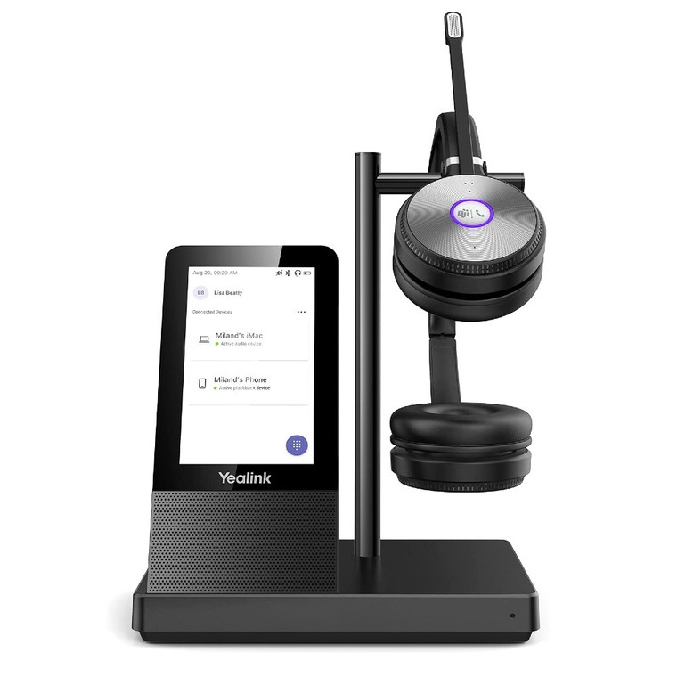 Yealink WH66 DECT Wireless Stereo Headset, With UC Workstation