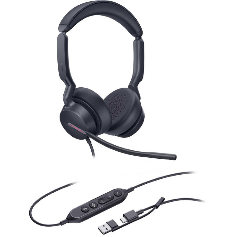 Yealink UH46 Dual UC, Wired USB Headset, USB-C/A