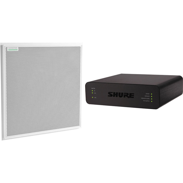 Shure MXA902 Microflex Advance Ceiling Array Microphone/Loudspeaker 60cm (White) & ANIUSB-MATRIX Audio Conferencing Kit