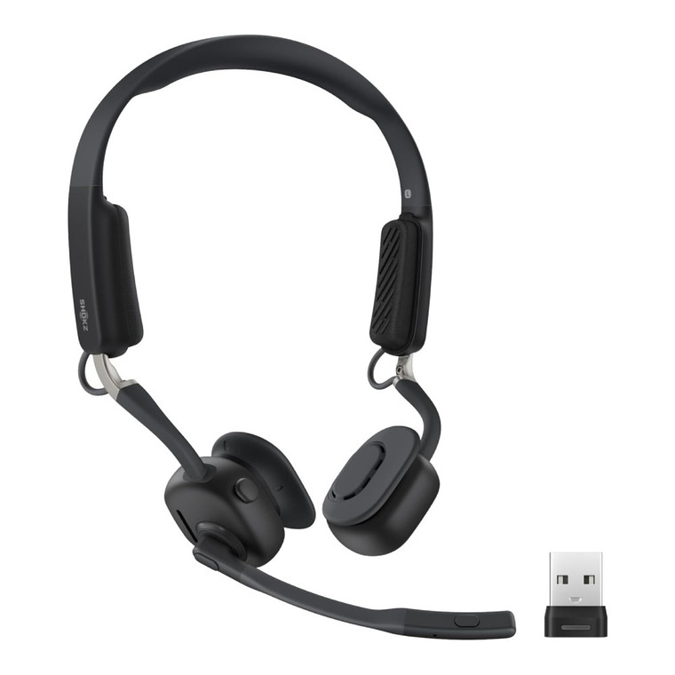 Shokz OpenMeet UC Open-Ear Wireless Headset, USB-A (Black)