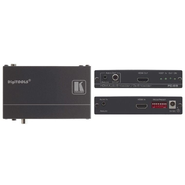 Kramer FC-69 4K60 4:2:0 HDMI Audio Embedder/De–Embedder Kramer FC-69 4K60 4:2:0 HDMI Audio Embedder/De–Embedder