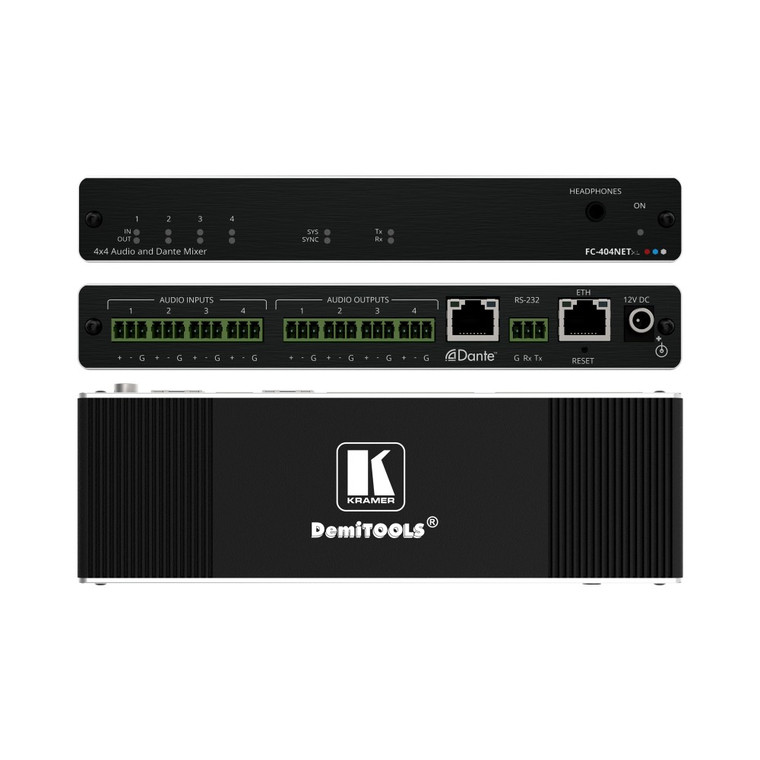 Kramer FC-404NETXL 4x4 Audio and Dante Mixer Kramer FC-404NETXL 4x4 Audio and Dante Mixer