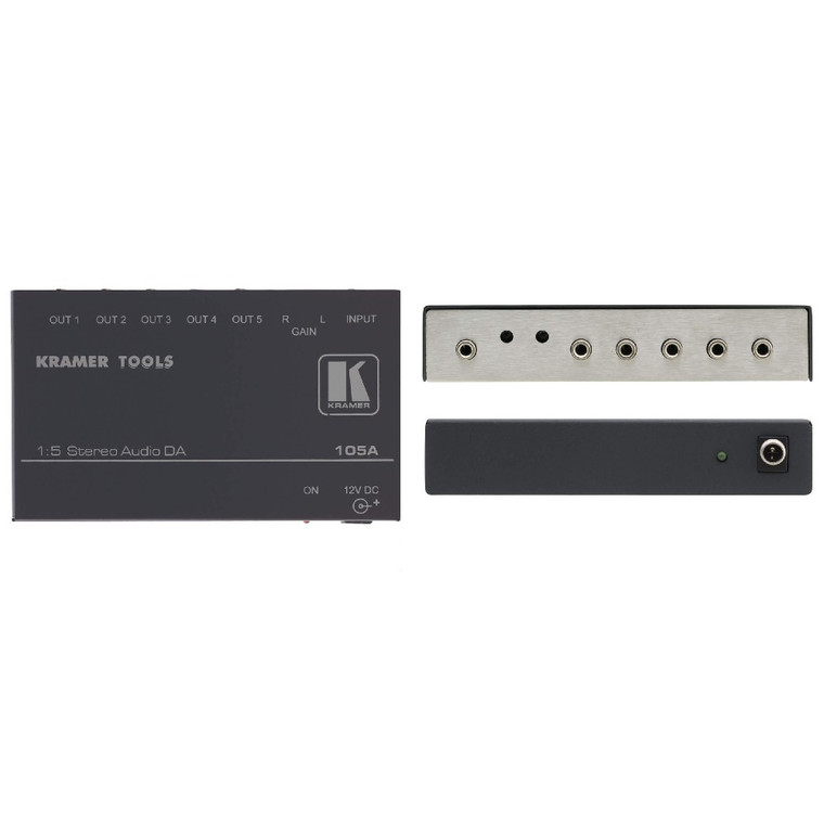Kramer 105A 1:5 Stereo Audio Distribution Amplifier Kramer 105A 1:5 Stereo Audio Distribution Amplifier