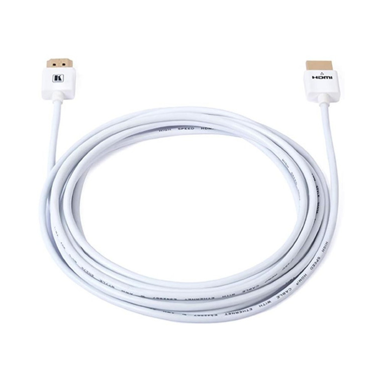 Kramer C-HM/HM/PICO/WH-10 Ultra–Slim Flexible High–Speed White HDMI Cable with Ethernet (10')