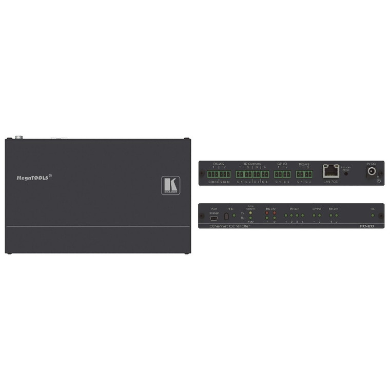 Kramer FC-28 10–Port Serial, IR, GPI/O & Relay, PoE Control Gateway Kramer FC-28 10–Port Serial, IR, GPI/O & Relay, PoE Control Gateway